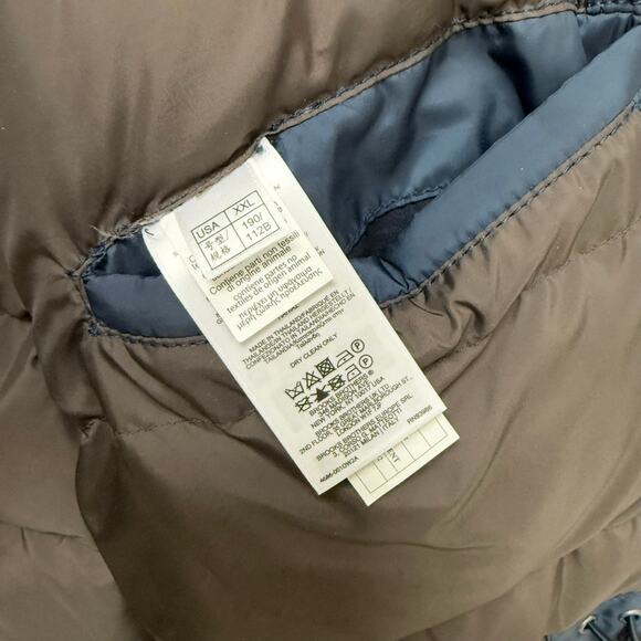 NWT Brook Brothers Puffer Blue Jacket Duck Down Men’s Size XXL - Picture 10 of 13